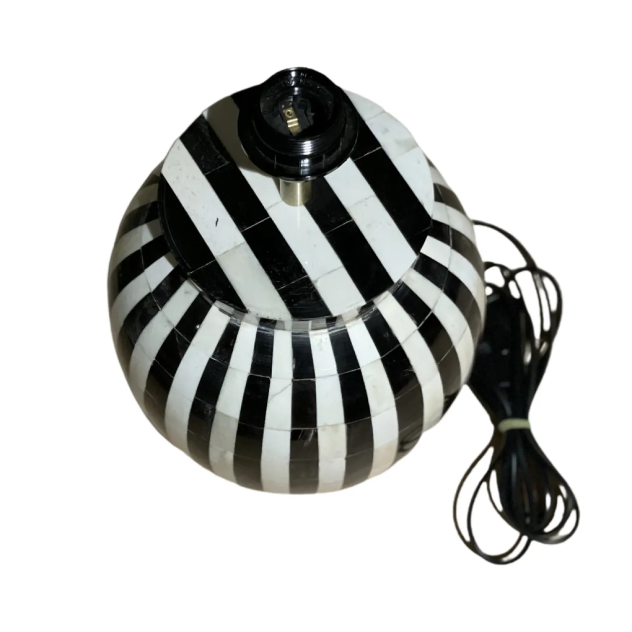 Lampvoet Bone zwart/wit Lampvoet Zw/Wit Been 20x20x27