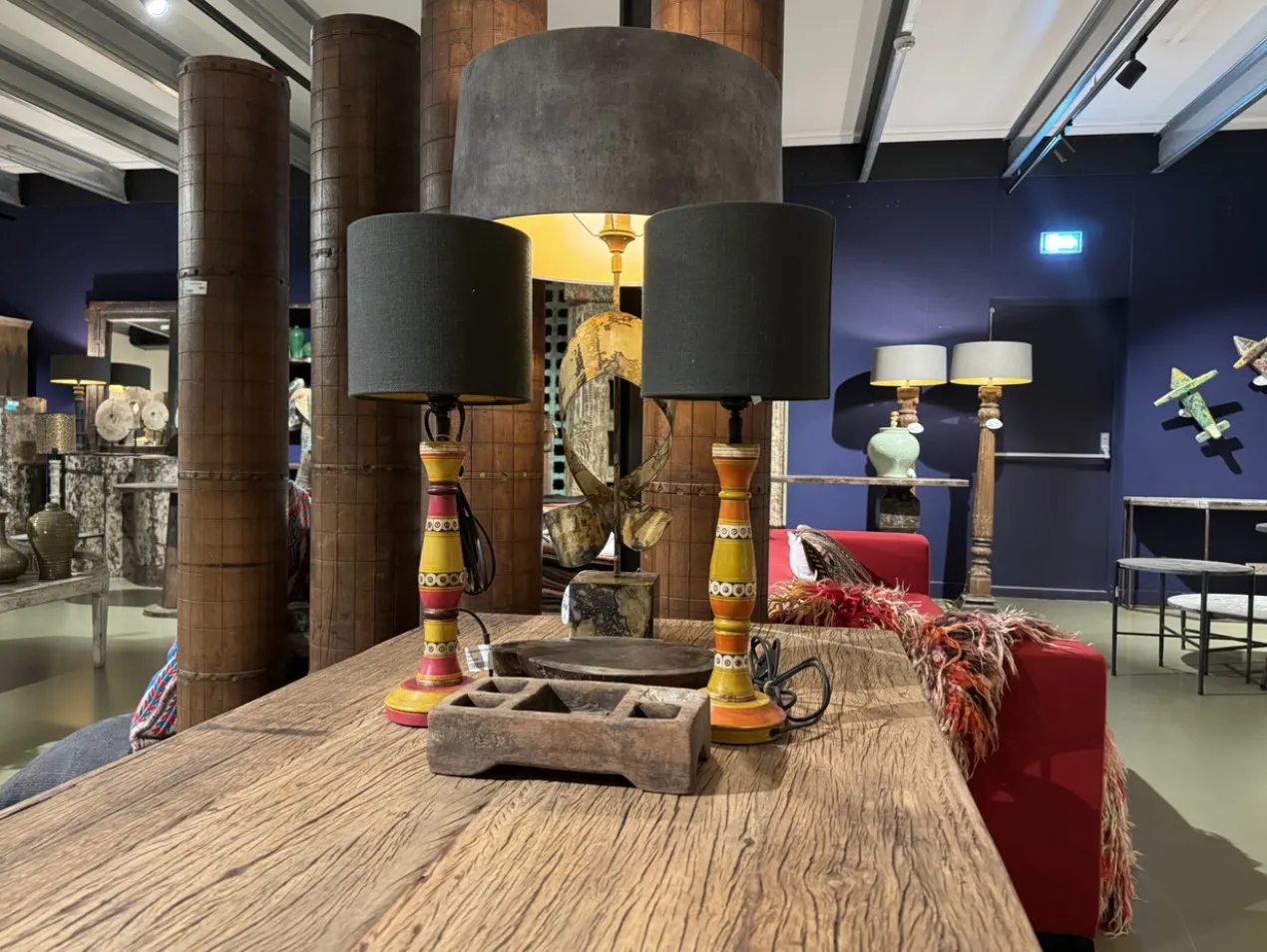 Lampvoet geel/oranje uniek