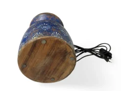 Lampvoet melkpot blauw/wit uniek