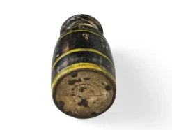 Lampvoet melkpot zwart/geel uniek
