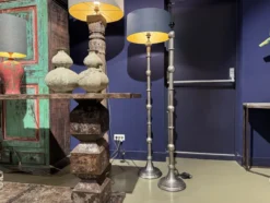Lampvoet nikkel knobbel
