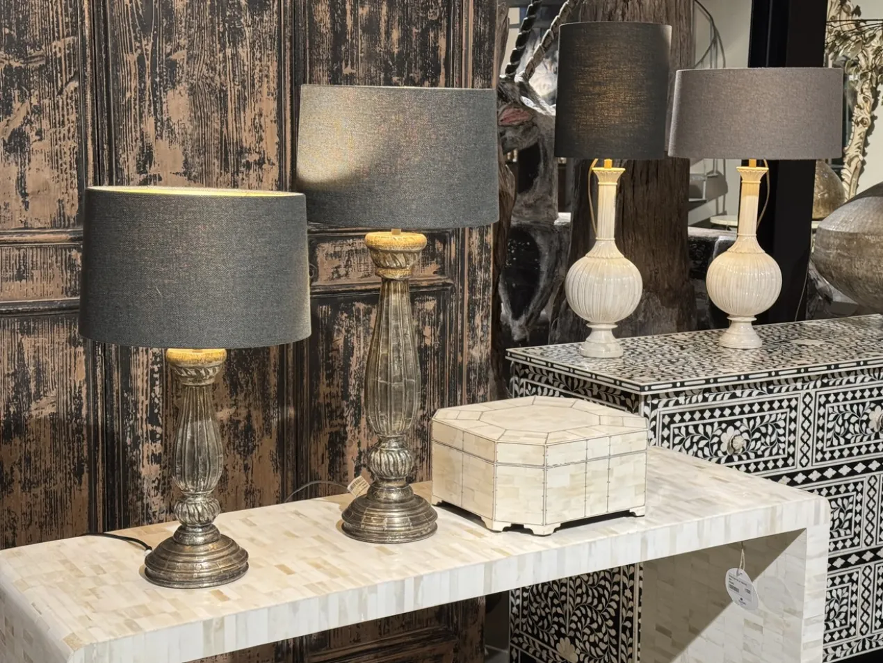 Lamp voet wit metaal uniek