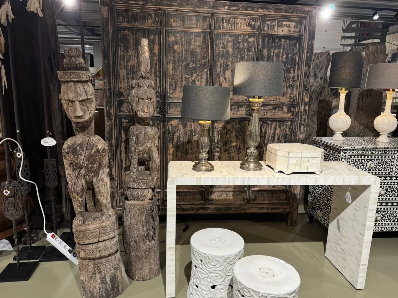 Lamp voet wit metaal uniek
