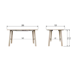 Lange jan uitschuifbare eettafel rond eiken sydney [fsc]