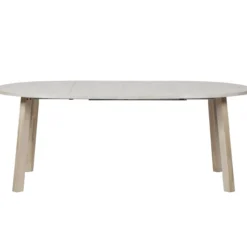 Lange jan uitschuifbare eettafel rond eiken sydney [fsc]