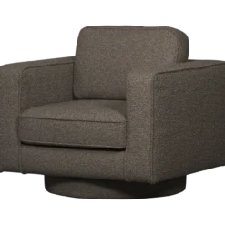 Lazy draaifauteuil boucle antraciet