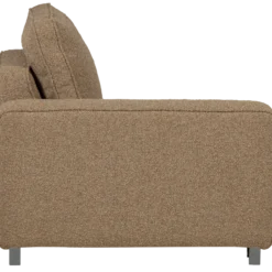 Lazy 1-zits element met arm links boucle bruin