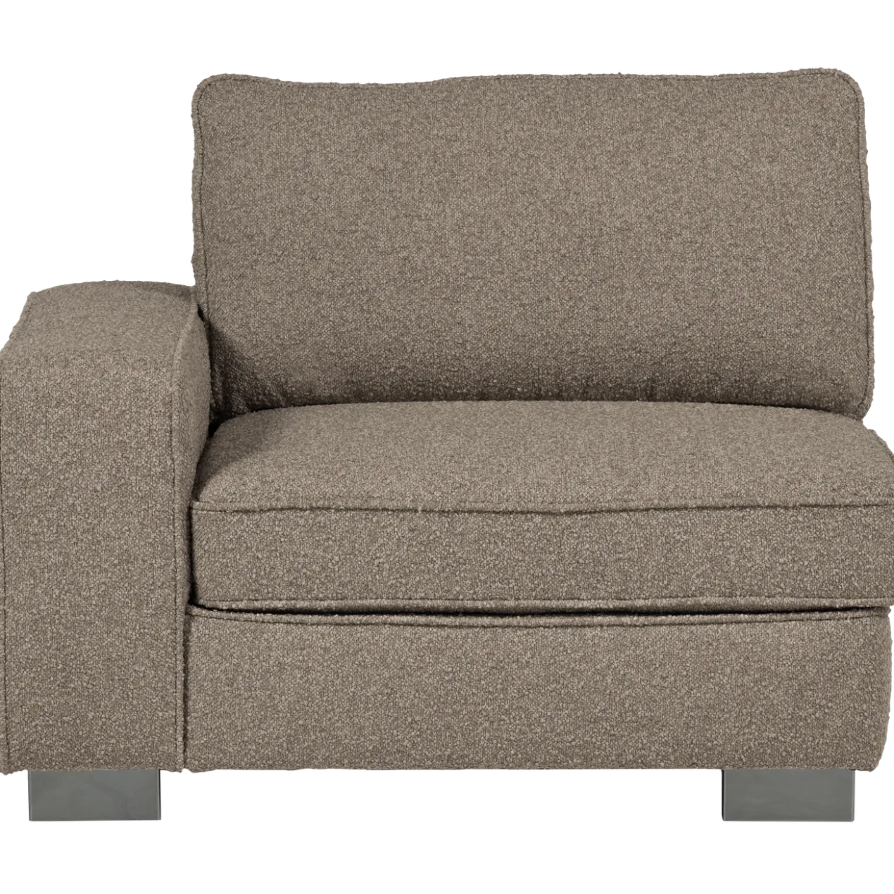 Lazy 1-zits element met arm links boucle zand