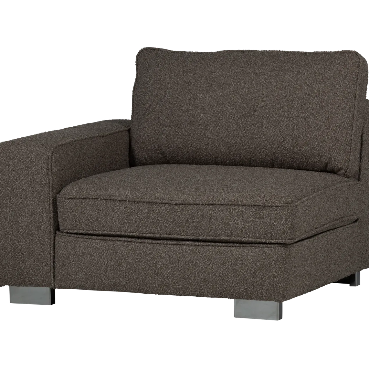 Lazy 1-zits element met arm links boucle antraciet
