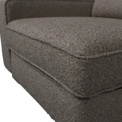 Lazy 1-zits element met arm links boucle antraciet