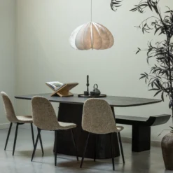 Leah eettafel mdf donkerbruin 200x105 cm