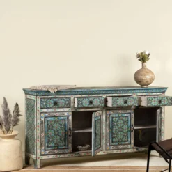 Lekha - Boho Dressoir Handbeschilderd