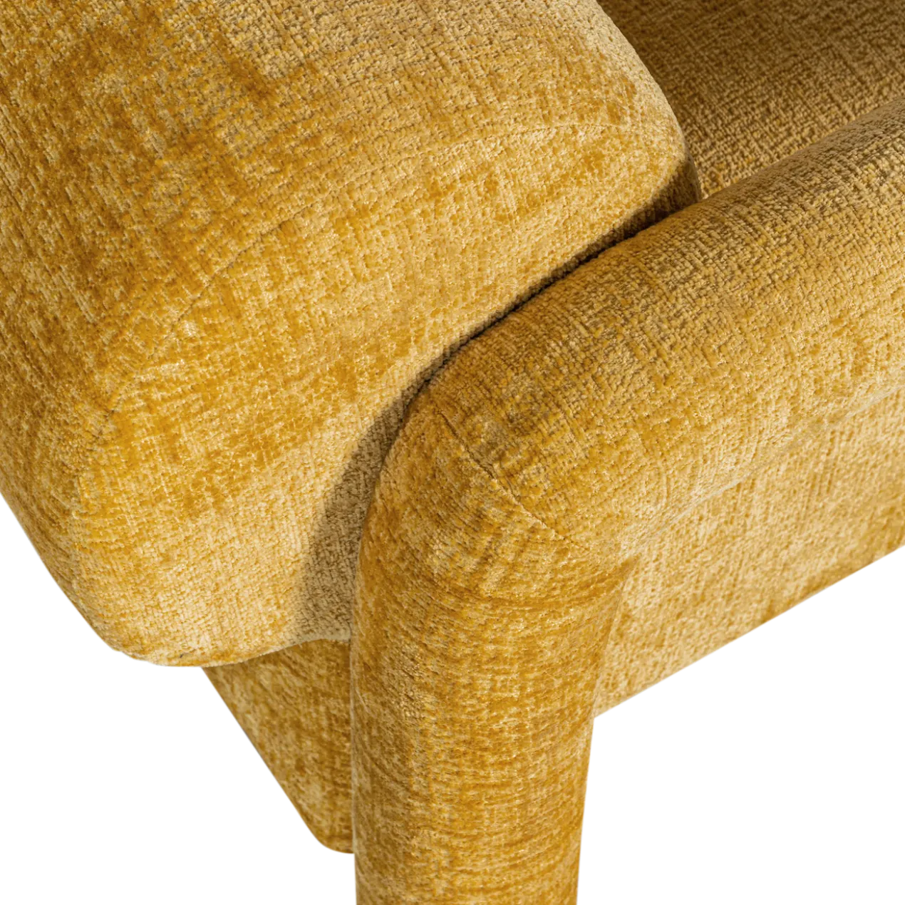 Lenny fauteuil in grove textuur goud/geel