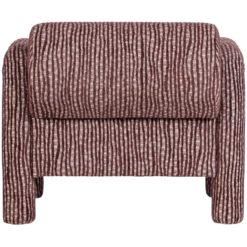 Lenny fauteuil met dessin bordeauxrood