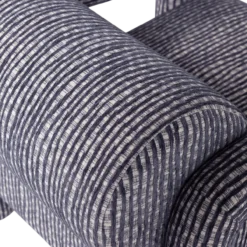 Lenny fauteuil met dessin grijsblauw