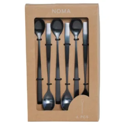 Lepel latte noma zwart - set van 6