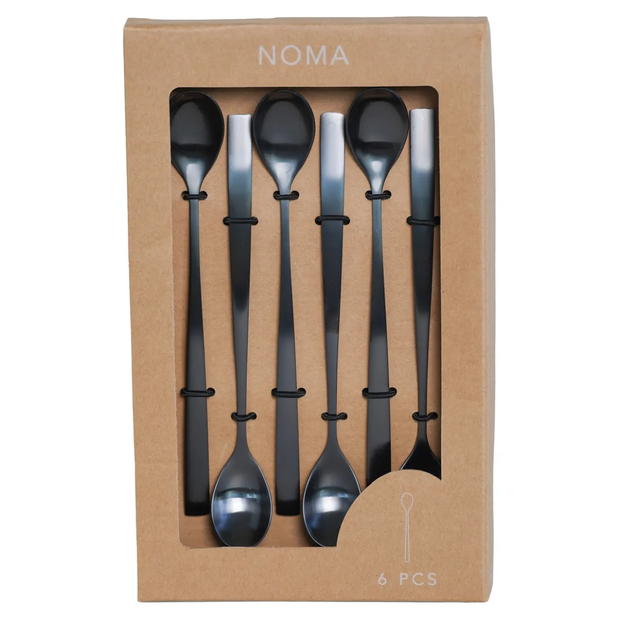 Lepel latte noma zwart - set van 6