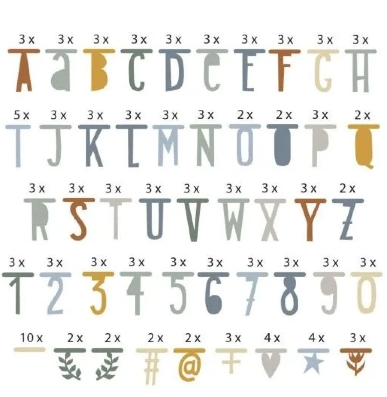 Letter banner naturals #1