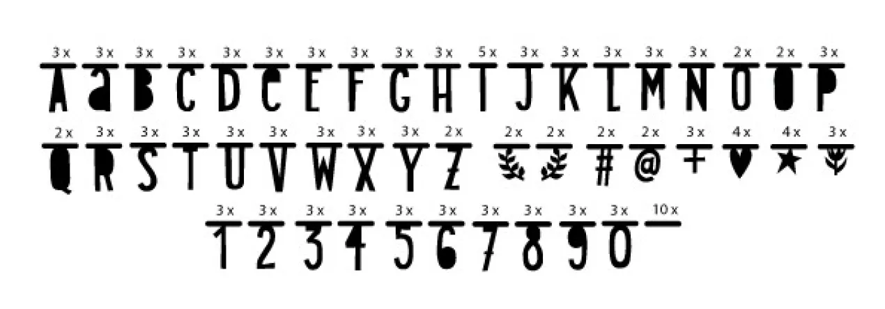 Letterbanner Zwart Zwart