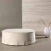 Linnen poef Odette Beige