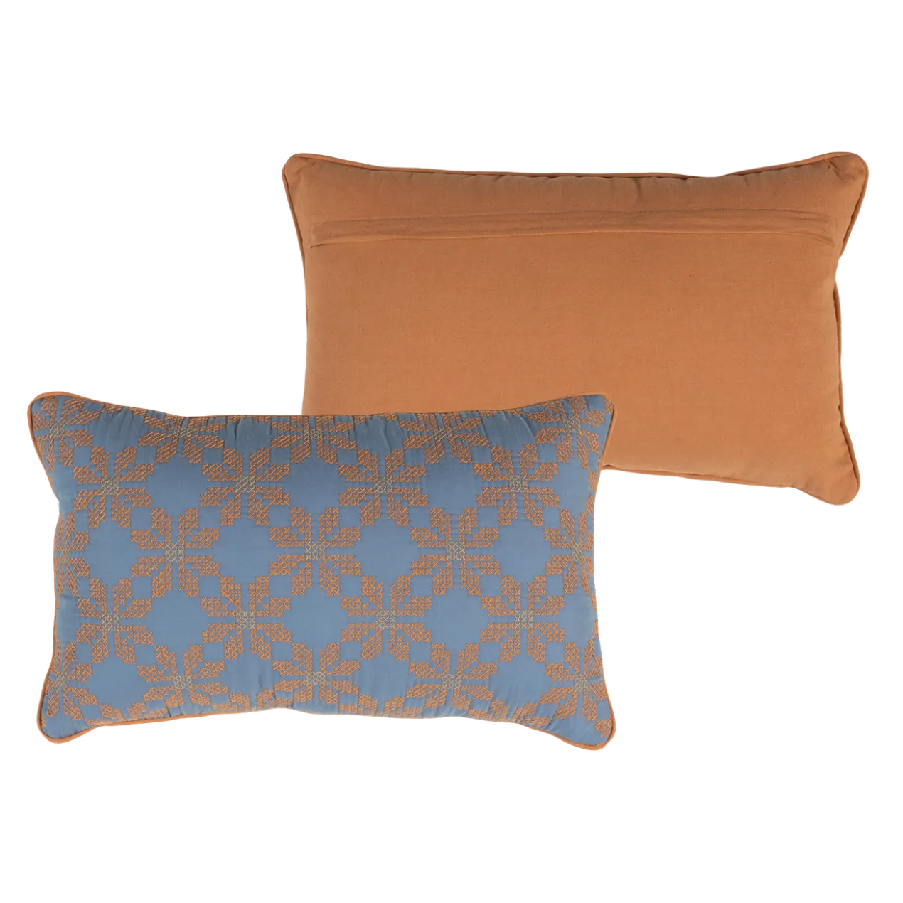 Lira kussens blauw/oranje - set van 4