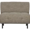 Lloyd fauteuil grof geweven bruin melange