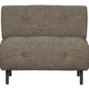 Lloyd fauteuil grof geweven donkerbruin melange