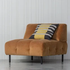 Lloyd fauteuil velvet kaneel