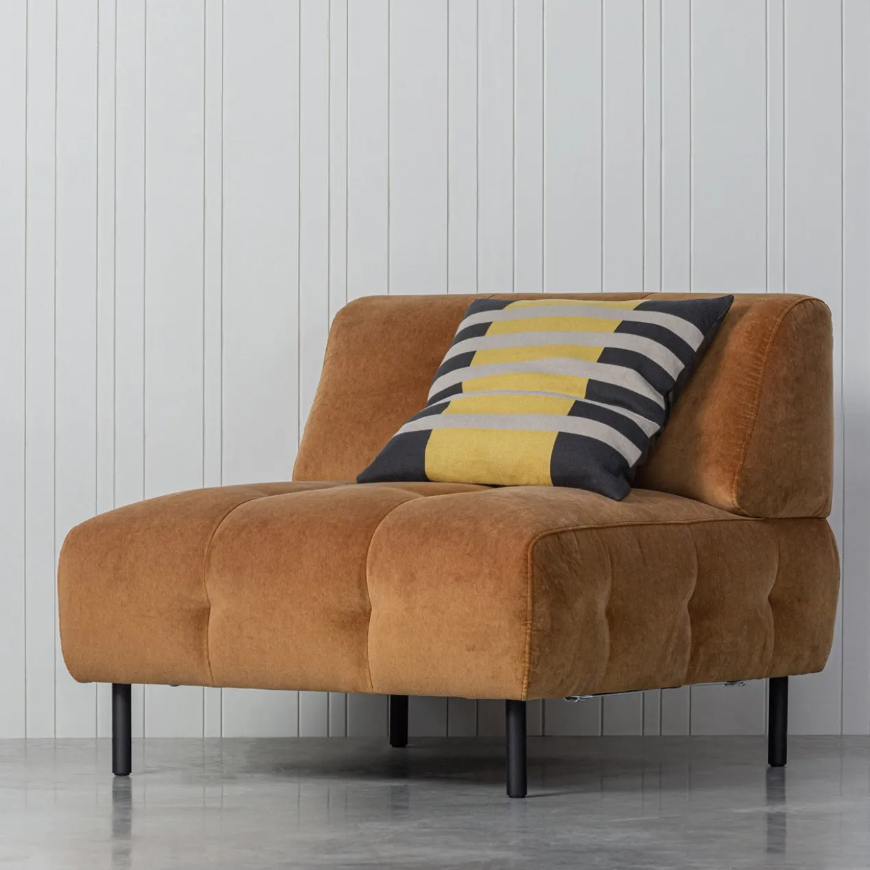 Lloyd fauteuil velvet kaneel