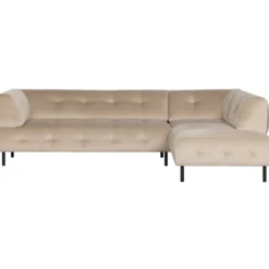 Lloyd hoekbank rechts velvet zeezout