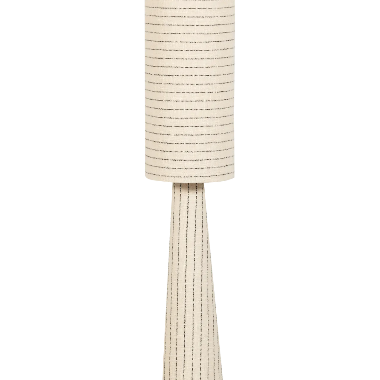 Loft vloerlamp metaal/boucle naturel met strepen 130xo30 cm