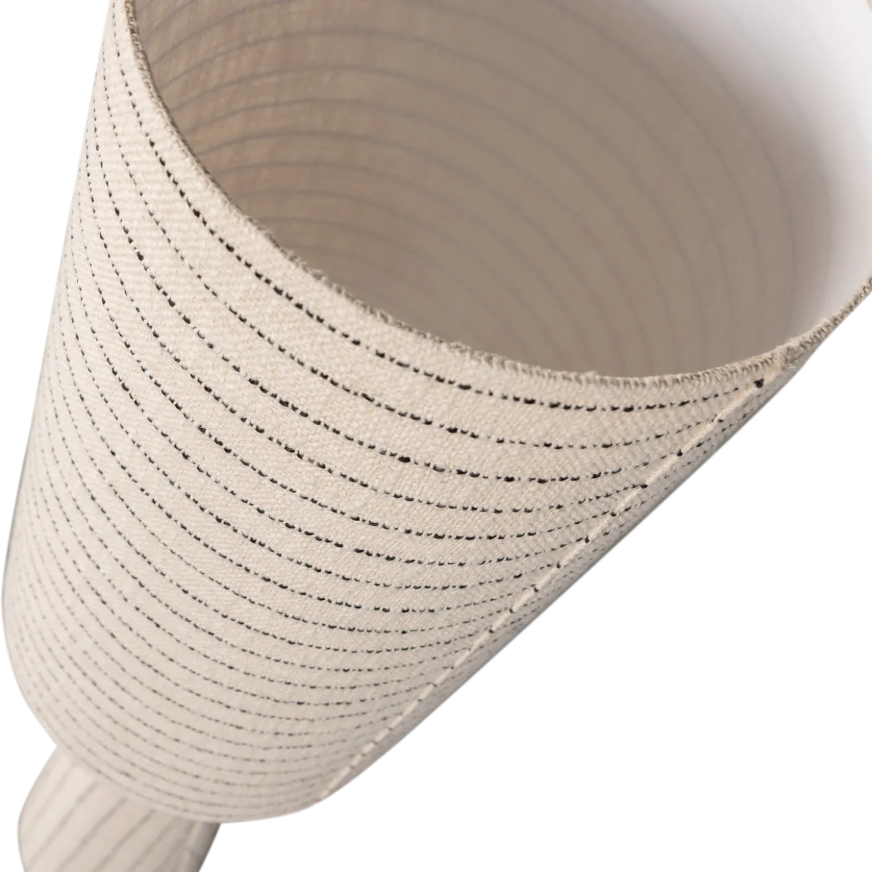 Loft vloerlamp metaal/boucle naturel met strepen 130xo30 cm