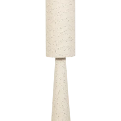 Loft vloerlamp metaal/boucle naturel met stippen 130xo30 cm
