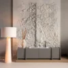Loft vloerlamp xxl metaal/boucle naturel 160xo70 cm