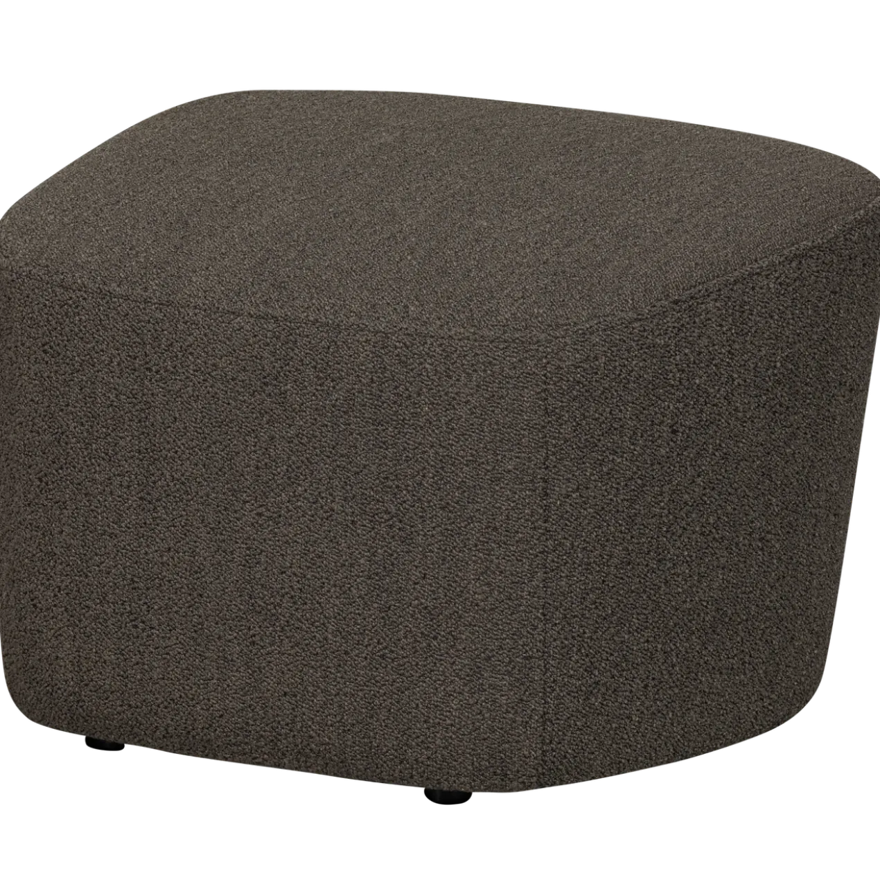 Lofty hocker boucle bruin