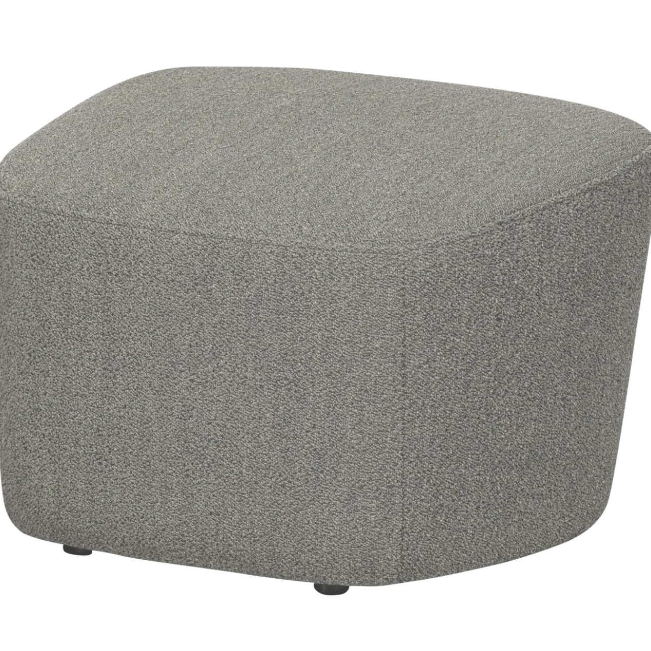 Lofty hocker boucle grijs