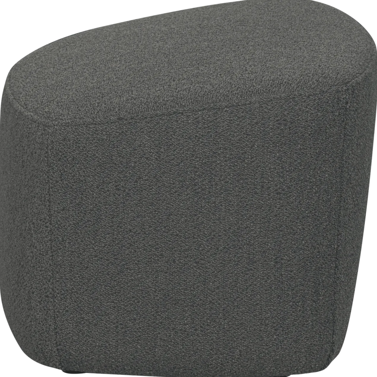 Lofty hocker boucle staalgrijs