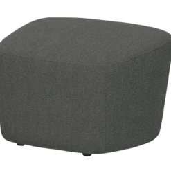Lofty hocker boucle staalgrijs