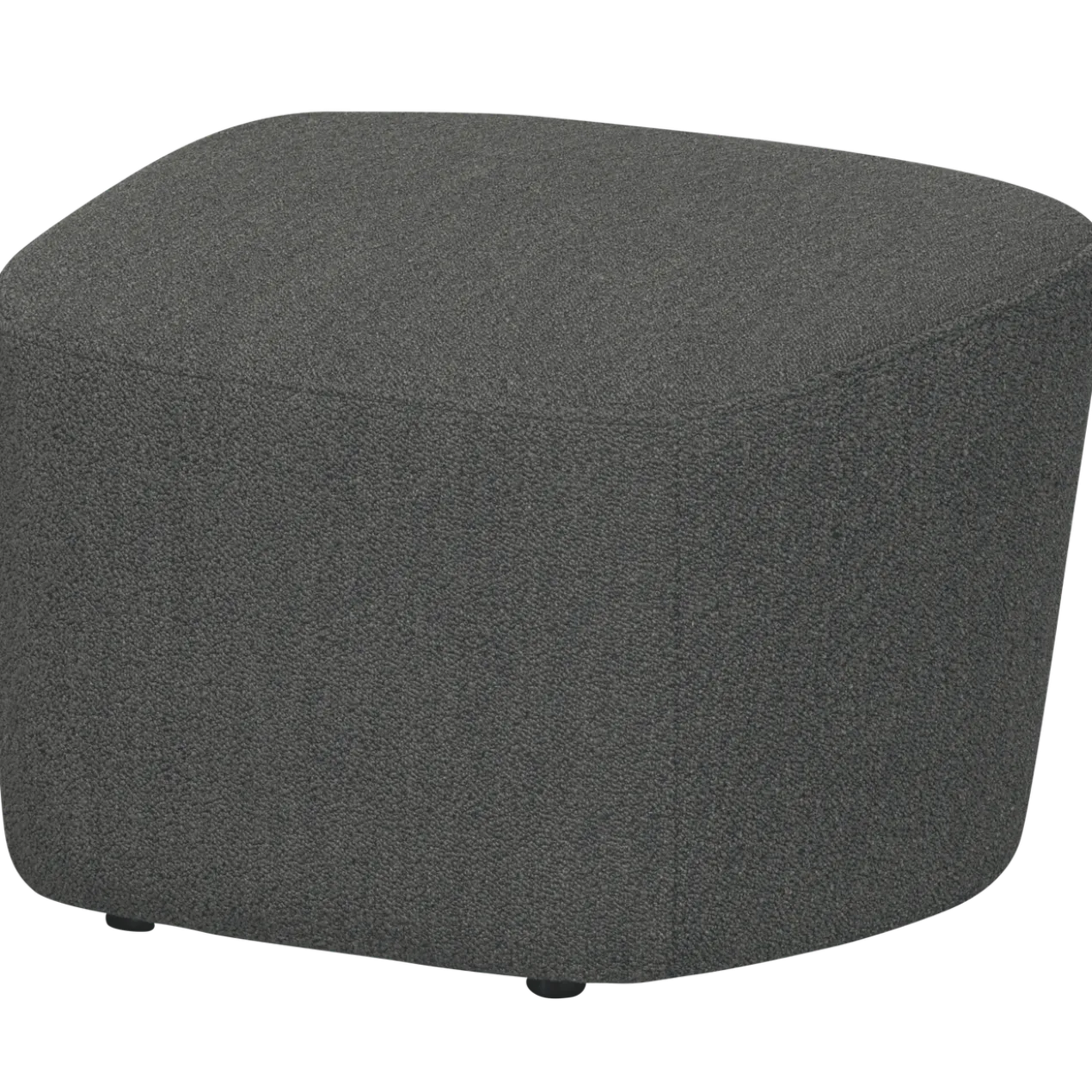 Lofty hocker boucle staalgrijs