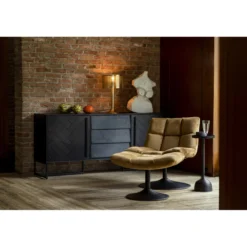 Lounge chair bar velvet golden brown