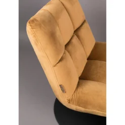 Lounge chair bar velvet golden brown