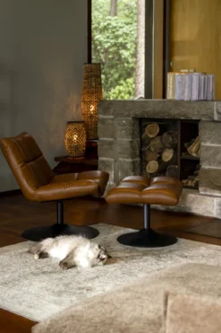 Lounge chair bar vintage brown
