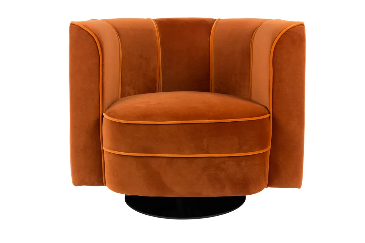 Lounge chair flower orange