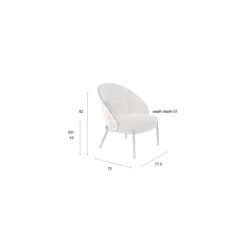 Lounge chair rodin beige