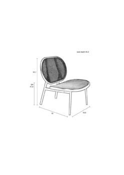 Lounge chair spike all webbing
