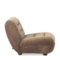 Lounge Chair Wyatt Velours Cognac