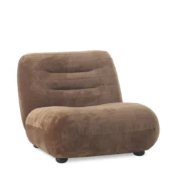 Lounge Chair Wyatt Velours Cognac