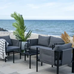 Loungeset Fardau donkergrijs