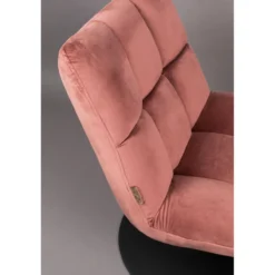 Lounge stoel bar fluweel oud roze
