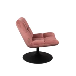 Lounge stoel bar fluweel oud roze